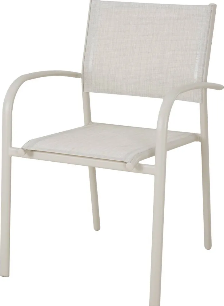 POCOline Gartenstühle Florence beige Textilene B/H/L: ca. 57x85x57 cm