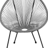 POCOline Gartenstuhl Acapulco grau Stahlrohr B/H/L: ca. 73x84x76 cm