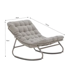 POCOline Gartenstuhl beige Polyester B/H/L: ca. 78x74x101 cm