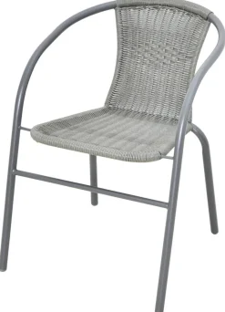 POCOline Gartenstuhl grau Stahl B/H/L: ca. 60x72x52 cm