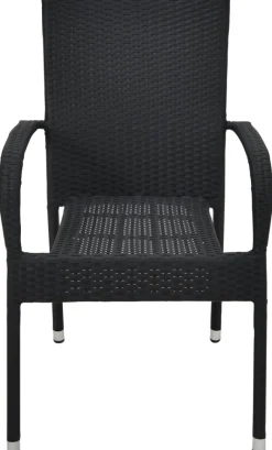 POCOline Gartenstuhl Haiti schwarz Stahlrohr B/H/L: ca. 56x93x66 cm