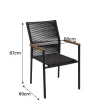 POCOline Gartenstuhl Turin dunkelgrau Webstoff B/H/L: ca. 60x87x56 cm