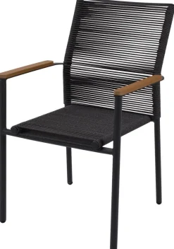 POCOline Gartenstuhl Turin dunkelgrau Webstoff B/H/L: ca. 60x87x56 cm