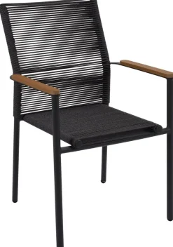 POCOline Gartenstuhl Turin dunkelgrau Webstoff B/H/L: ca. 60x87x56 cm
