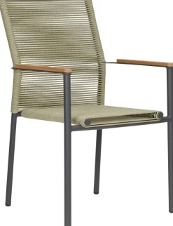 POCOline Gartenstuhl Turin salbei Webstoff B/H/L: ca. 60x87x56 cm