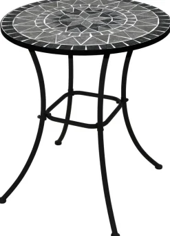POCOline Gartentisch Mosaik schwarz Metall H/D: ca. 70x60 cm