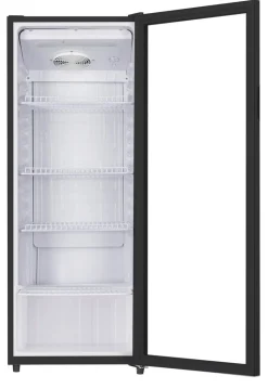 POCOline Glastürkühlschrank GTK144-235 DB schwarz B/H/T: ca. 54x144x55 cm