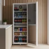 POCOline Glastürkühlschrank GTK 140-237CW weiß B/H/T: ca. 54x140x55 cm