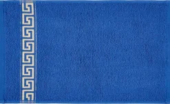 POCOline Gästehandtuch Mäander blau Baumwolle B/L: ca. 30x50 cm
