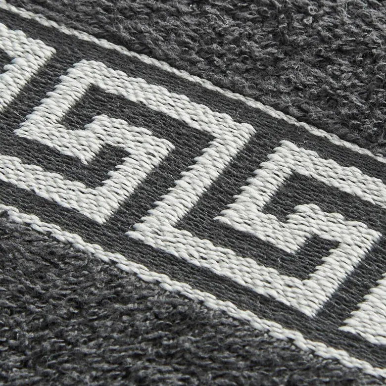 POCOline Gästetuch Mäander schwarz Baumwolle B/L: ca. 30x50 cm