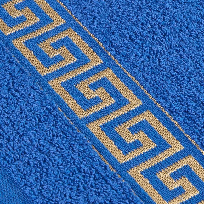 POCOline Handtuch Mäander blau Baumwolle B/L: ca. 50x100 cm