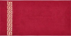 POCOline Handtuch Mäander rot Baumwolle B/L: ca. 50x100 cm