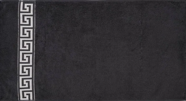 POCOline Handtuch Mäander schwarz Baumwolle B/L: ca. 50x100 cm