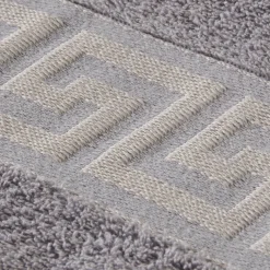 POCOline Handtuch Mäander silber Baumwolle B/L: ca. 50x100 cm