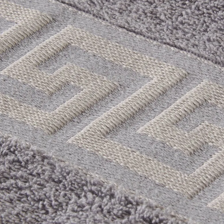 POCOline Handtuch Mäander silber Baumwolle B/L: ca. 50x100 cm