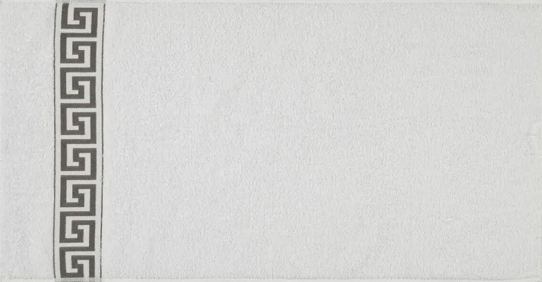 POCOline Handtuch Mäander weiß Baumwolle B/L: ca. 50x100 cm