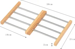 POCOline Haushaltshelfer natur Bambus B/H/L: ca. 21x2x22 cm