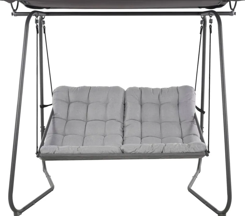 POCOline Hollywoodschaukel hellgrau Stahl B/H/L: ca. 151x195x220 cm