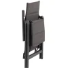 POCOline Klappsessel Boston anthrazit Alu B/H/L: ca. 73x140x58 cm