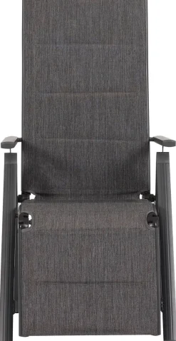 POCOline Klappsessel Boston anthrazit Alu B/H/L: ca. 73x140x58 cm