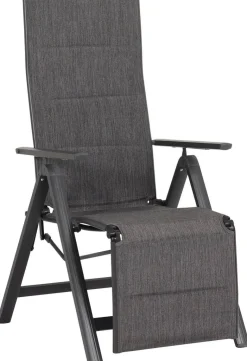 POCOline Klappsessel Boston anthrazit Alu B/H/L: ca. 73x140x58 cm