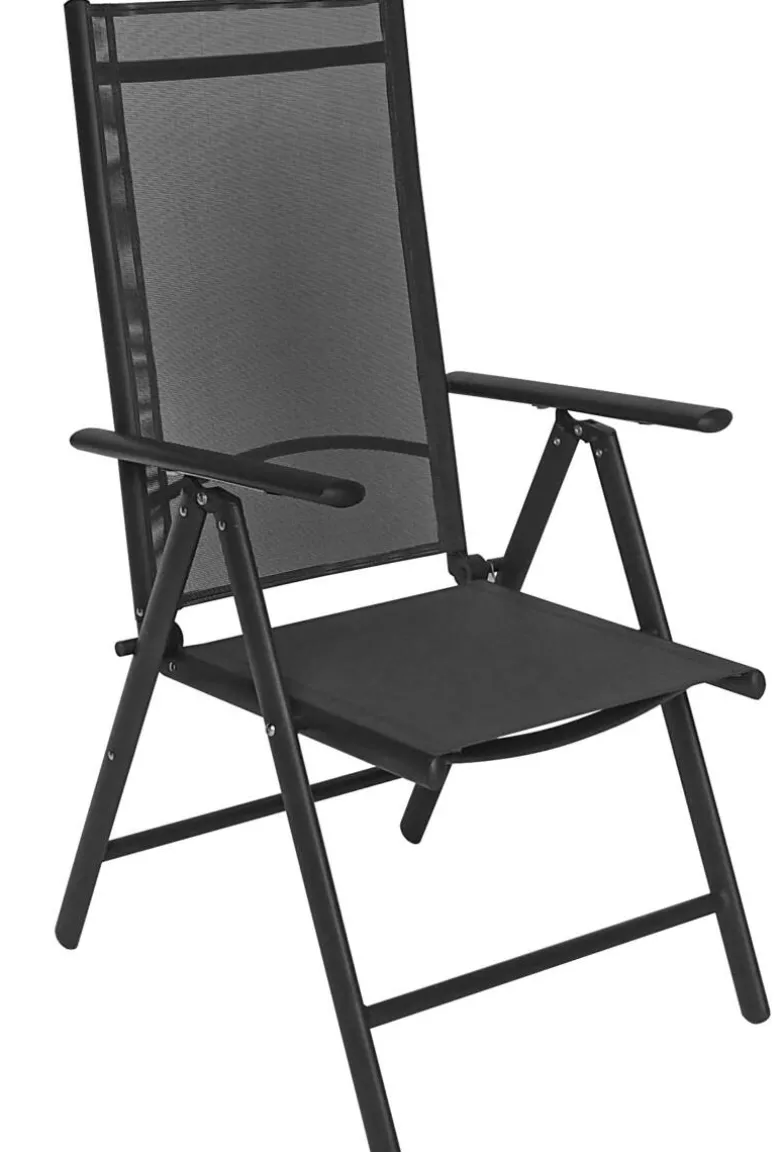 POCOline Klappsessel Malta anthrazit Alu B/H/L: ca. 66x106x56 cm