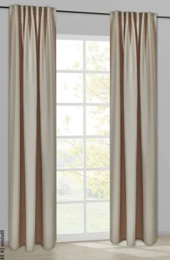 POCOline Kombivorhang Elena taupe B/L: ca. 140x245 cm