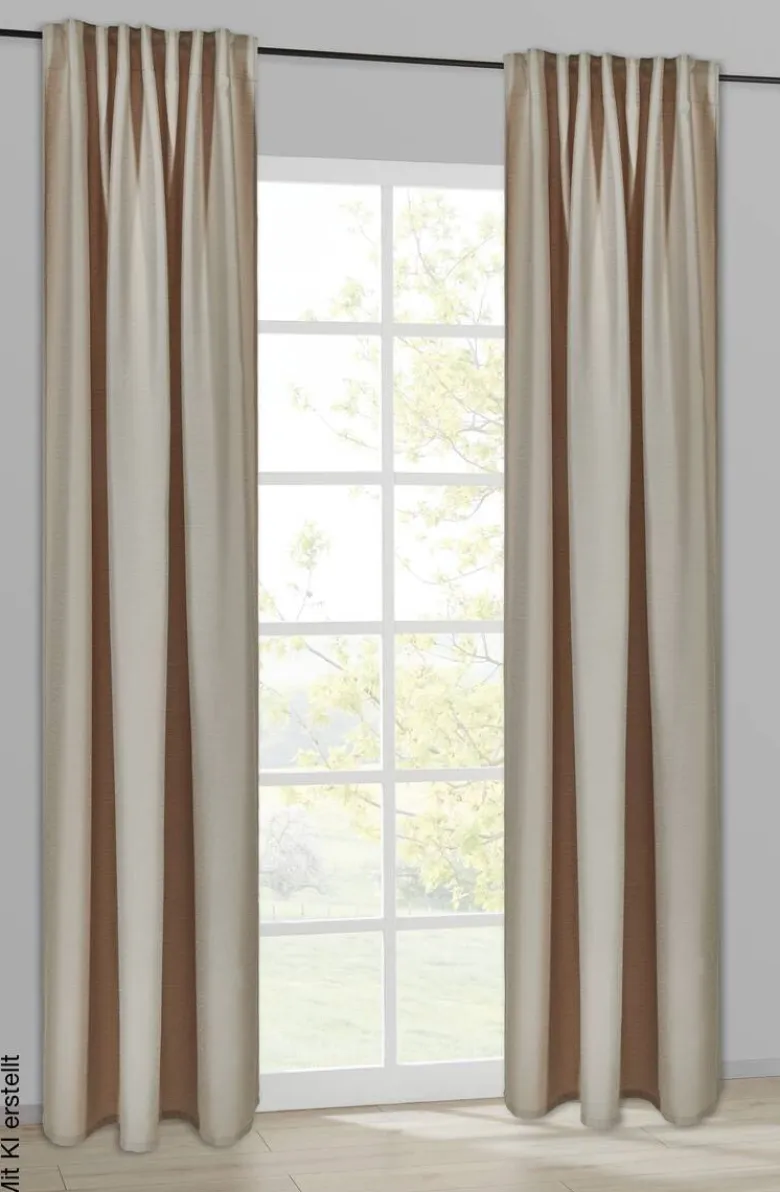 POCOline Kombivorhang Elena taupe B/L: ca. 140x245 cm