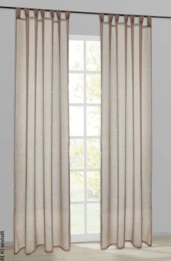 POCOline Kombivorhang Julia taupe B/L: ca. 135x235 cm