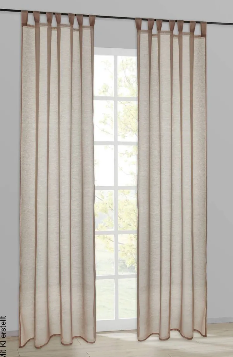 POCOline Kombivorhang Julia taupe B/L: ca. 135x235 cm