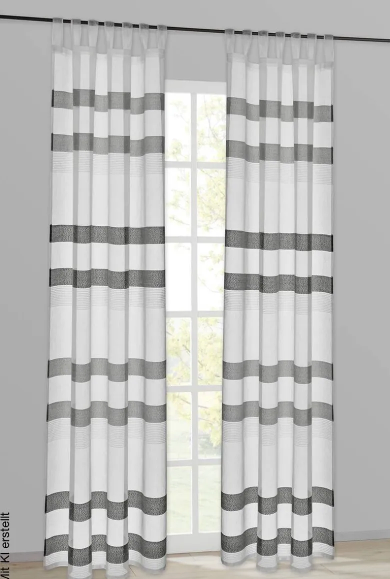 POCOline Kombivorhang Lotti weiß B/L: ca. 140x175 cm