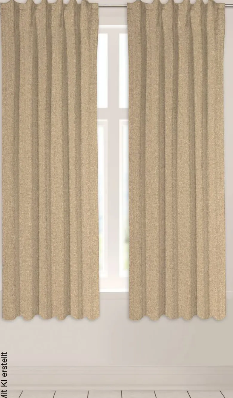 POCOline Kombivorhang Ulrich sand B/L: ca. 135x175 cm