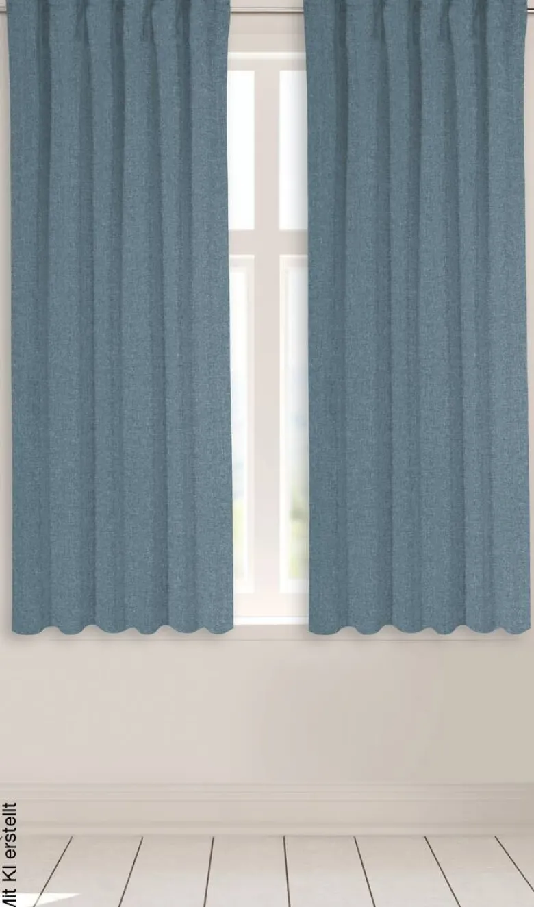 POCOline Kombivorhang Ulrich blau B/L: ca. 135x175 cm