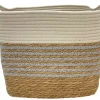 POCOline Korb grau Baumwolle B/H/L: ca. 27x29x35 cm