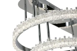 POCOline LED-Deckenleuchte Aurora Chrom Metall Acryl B/H/L: ca. 61x28,5x68 cm