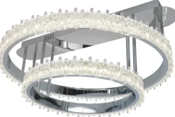 POCOline LED-Deckenleuchte Aurora Chrom Metall Acryl B/H/L: ca. 61x28,5x68 cm