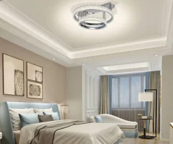 POCOline LED-Deckenleuchte Aurora Chrom Metall Acryl B/H/L: ca. 61x28,5x68 cm