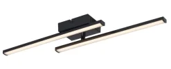 POCOline LED-Deckenleuchte Cleo II schwarz Kunststoff B/H/L: ca. 7x5,6x50 cm
