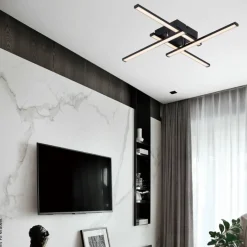 POCOline LED-Deckenleuchte Cleo IV schwarz Kunststoff B/H/L: ca. 51x6x51 cm