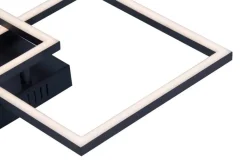 POCOline LED-Deckenleuchte Lotte schwarz Kunststoff B/H/L: ca. 40x6,5x40 cm
