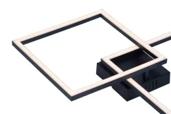 POCOline LED-Deckenleuchte Lotte schwarz Kunststoff B/H/L: ca. 40x6,5x40 cm