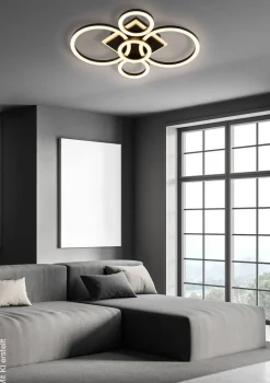 POCOline LED-Deckenleuchte Lavan schwarz B/H/L: ca. 39x9x49 cm