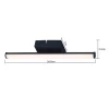 POCOline LED-Deckenleuchte Zehra schwarz Kunststoff B/L: ca. 5x34,5 cm