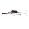 POCOline LED-Deckenleuchte Zehra schwarz Kunststoff B/H/L: ca. 7x5x44,5 cm