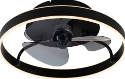POCOline LED-Deckenventilator Hilko schwarz B/H/L: ca. 50x16x50 cm max. 40 W