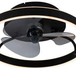 POCOline LED-Deckenventilator Hilko schwarz B/H/L: ca. 50x16x50 cm max. 40 W