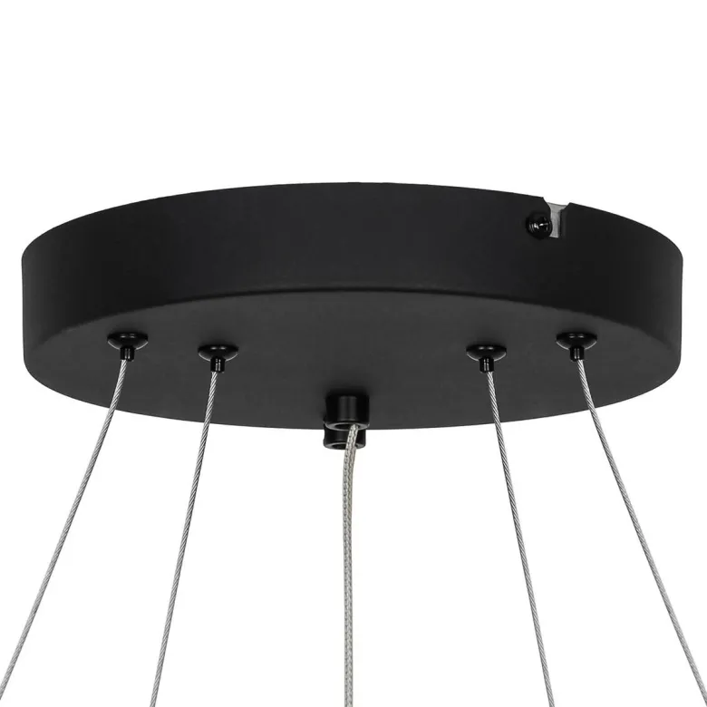 POCOline LED-Pendelleuchte Aletta schwarz Metall Acryl H/D: ca. 120x60 cm