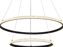 POCOline LED-Pendelleuchte Aletta schwarz Metall Acryl H/D: ca. 120x60 cm