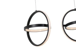 POCOline LED-Pendelleuchte Abby schwarz Metall B/H/L: ca. 30x120x101 cm