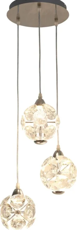 POCOline LED-Pendelleuchte Della Chrom B/H/L: ca. 35x120x35 cm